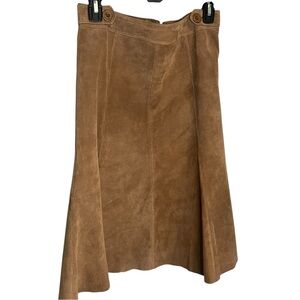 Vintage Harold’s Suede Leather A-Line Skirt